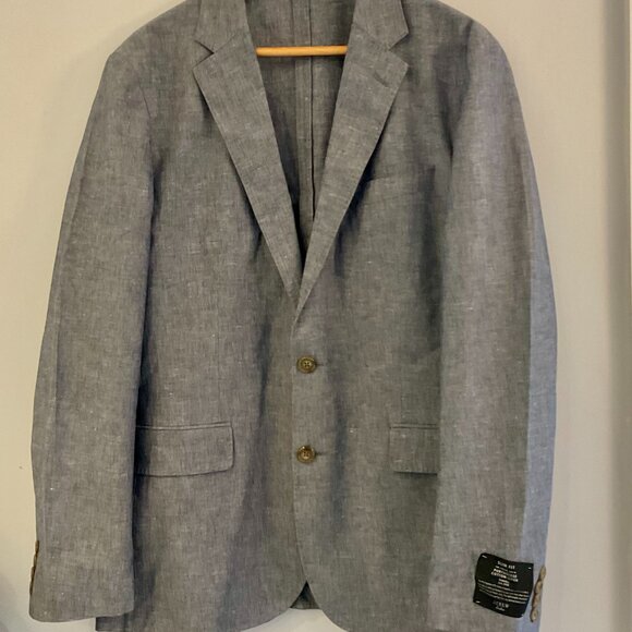 NWT J CREW Ludlow Slim Fit Suit Jacket Portuguese Cotton-Linen + 2 Dress Shirts - Picture 3 of 14